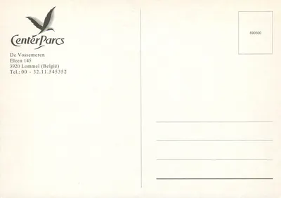 De Vossemeren — CentreParcs — publisher CentreParcs, series number 690500 — Back