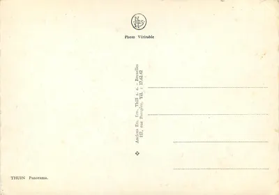 Thuin — Panorama — Antigos Ets. Thill s.a. Bruxelas — Verso