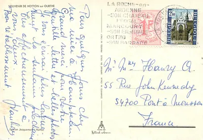 Grotte de Hotton — Souvenir de Hotton sur Ourthe — Édition Jacquemart, Milano — Verso