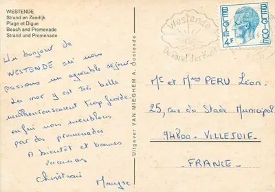 Westende — spiaggia e promenade — Editore Van Oostende — Verso