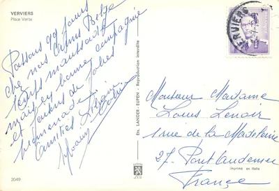Verviers — Praça Verde — Ets. Lander - Eupen — Verso