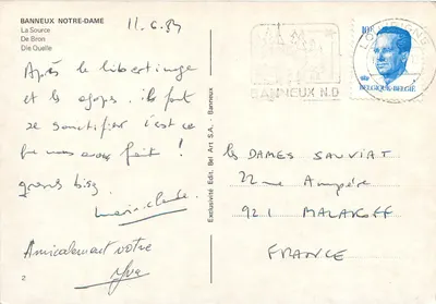 Banneux Notre-Dame — A Fonte — Bel Art S.A. — Verso