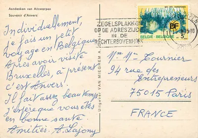 Antwerpen — vista panorâmica — Editor A. Lobstern — Verso