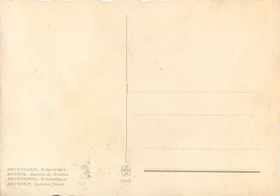 Antwerpen, Rubenshaus — Casa de Rubens — editor AFK H, n° 930/8 — Verso