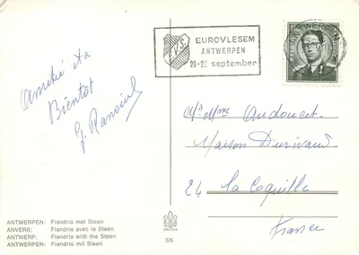 Antwerpen — Flandria com a Steen — Orania 326 — Verso