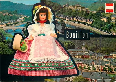 Bouillon — vista panorâmica com boneca em traje local — editor Lander Eupen, n°21