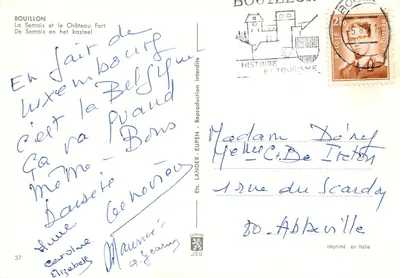 Bouillon — O castelo de Semois — Editor Lander-Eupen, n°37 — Verso