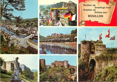 Bouillon — vista panorâmica e castelo — editor Edith Thill S.A., n° 250/72