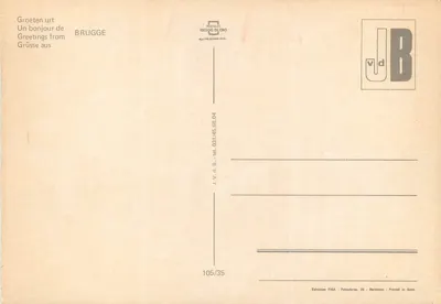 Brugge — Witaj z — J.V.d.B. / Escudo de Oro — Rewers