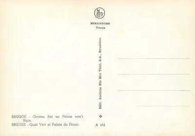 Brujas — Muelle Verde y Palacio del Vrije — Iris — Reverso