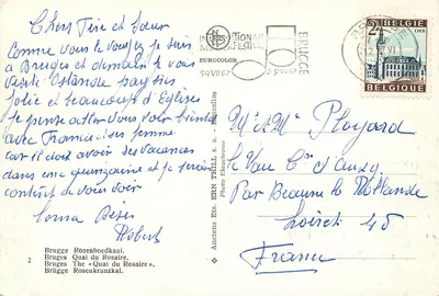 Bruges — Quai du Rosaire — ERN THILL s.a. - Bruxelles — Rewers