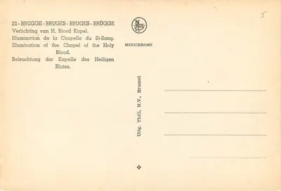 Bruksel - Kaplica Krwi - Oświetlenie kaplicy Świętej Krwi — Rewers