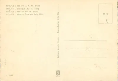 Basiliek van het Heilige Bloed — Brugge — Edities Lander Eupen — Achterkant