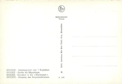 Ingresso del Beguinaggio a Bruges — Iris — n° A 144 — Verso