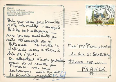 Brugge — Minnewater com Sashuis — editor a. van mierghem — Verso