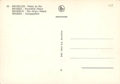 Paleis van de Koning — Brussel — Uitgever Thill S.A., Brussel, n°55 — Achterkant