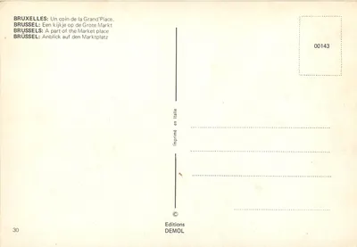 Bruksel - Wielka Placówka — Wydawnictwo DEMOL n°00143 — Rewers