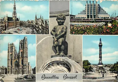 Bilhete postal moderno Bruxelas
