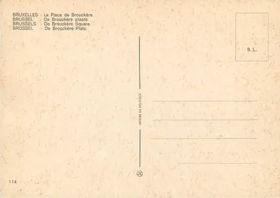 ब्रूक्सेल्स के प्लेस डी ब्रूक्सेर — एडिटर बी.एल. संख्या 114 — पीछे
