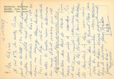 Bruksel: Grand-Place — widok panoramiczny — wydawca A. N. n° 155 — Rewers