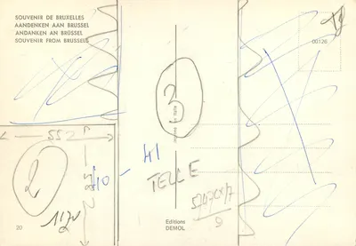 Bruxelles — vista notturna degli edifici storici — Edizioni DEMOL n°00126 — Verso