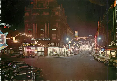 Bruxelas - Boulevard Adolphe Max — vista noturna iluminada — editor JC, n° 82