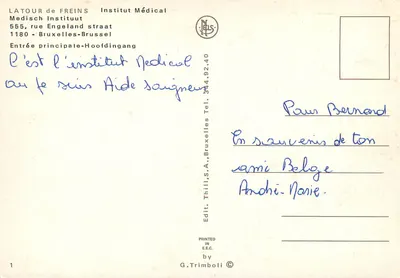 Instituto Médico Latour de Freins — Bruxelas — Edit. Thill, S.A. — Verso