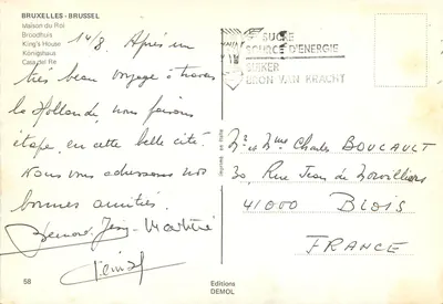 Bruxelas - Casa do Rei — Edições DEMOL n°58 — Verso