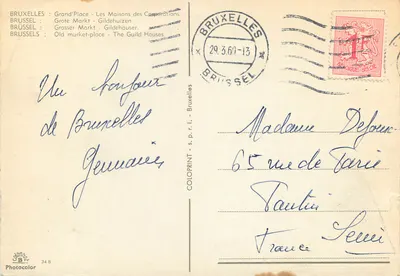 Bruxelas - Grand'Place - As Casas das Corporações — COLOPRINT s.p.r.l. - Bruxelas, n°34 B — Verso