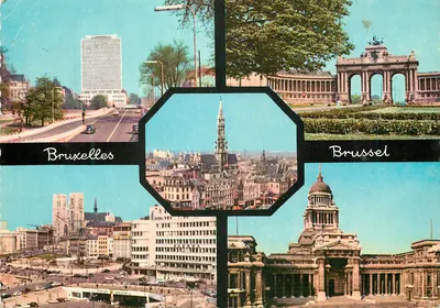Bilhete postal moderno Memória de Bruxelas