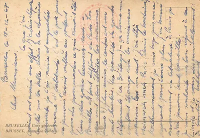 Bruxelles — Ogólne widoki — wydawca Algemene Zichten, n° 72/19 — Rewers