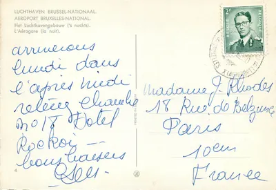 Aeroporto de Bruxelas-Nacional — Luchthaven Brussel-Nationaal — editor JC, n°4 — Verso