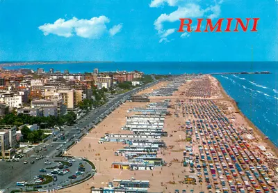 Rimini — vista aérea da praia — Ektachrome