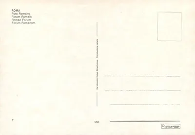 Rzym — Forum Rzymskie — paema-graphicolor, n° 963 — Rewers
