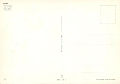 Arcus Tytusa — Rzym — wydawca MA.PI.R. n°153 — Rewers