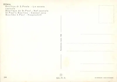 Bazylika św. Piotra — nawy centralne — MA.PI.R. n°244 — Rewers