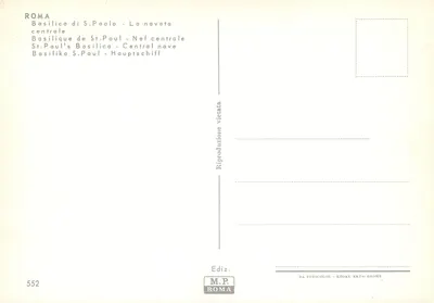 Basiliek Sint-Paulus - Centrale nef — Uitgave M.P. n°552 — Achterkant