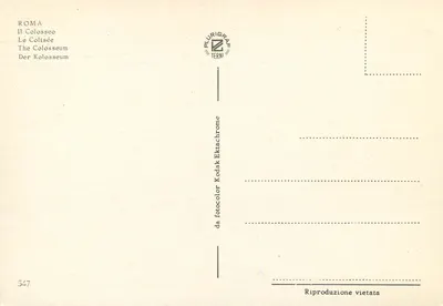 Rzym — Koloseum — Plurigrafe Terni n° 547 — Rewers