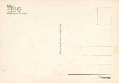 Rzym — Trinité des Monti — paema-graphikolor, nr 931 — Rewers