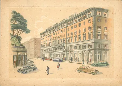 Albergo Nord Nuova Roma — Rzym — wydawca S.A. Richter & C. - Neapol, n° XVII