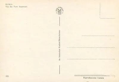 Rzym — Fori Imperiali — Multigray Terni nr 293 — Rewers