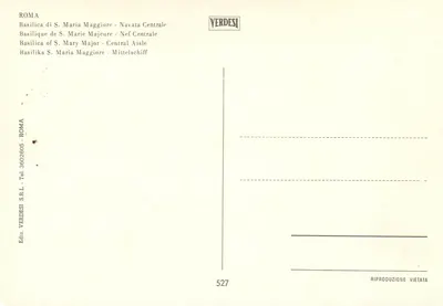 Bazylika św. Marii Wielkiej - Nawa centralna — Verdesi, n° 527 — Rewers