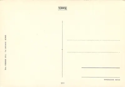 Rzym — Bazylika S. Pawła — widok wewnętrzny i zewnętrzny — Verdesi n°551 — Rewers