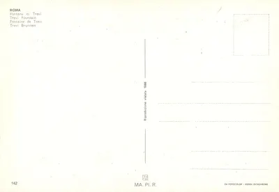 Fontanna Trevi — Rzym — MA.PI.R. nr 142 — Rewers