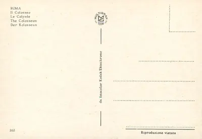 Rzym — Koloseum — Multigray Terni n°242 — Rewers