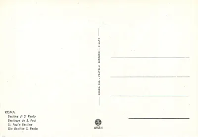 Bazylika S. Piotra — Rzym — Fratelli Scroochi, Mediolan, n° 4853-4 — Rewers