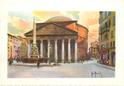 Rzym - Pantheon — ilustracja wydawcy Fratelli Scroochi, nr 4853-8