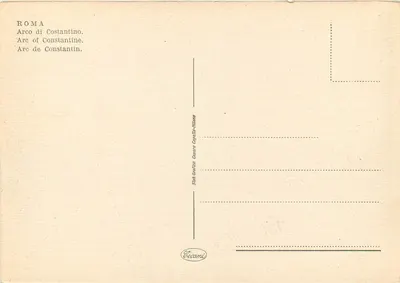 Arco di Costantino — Rzym — Stab. Grafico Cesare Capitello-Hildan — Rewers