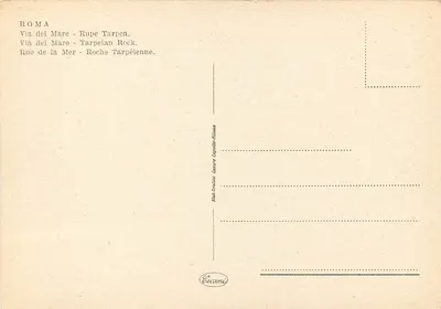 Rzym — Via del Mare - Rupe Tarpea — Wydawca Eccami — Rewers