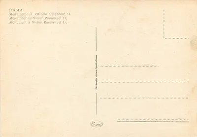 Rzym — Pomnik Wiktora Emmanuela II — Wydawca Eccani — Rewers